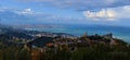 Overview of Beyrouth and Saint Georges Bay in front of Mediterranee Royalty Free Stock Photo