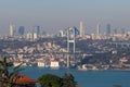 Bosphorus Bridge and Skyscrapers