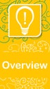 Overview Bulb Yellow Turquoise Curvy Design Element Vertical