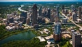 Overview of the city of Austin USA Fantasy Art