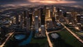 Overview of the city of Houston USA Fantasy Art