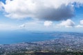 Overview of the coast and the city of Naples, Italy