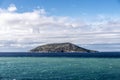 View of the Patroklos island in East Attica, Greece