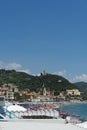 Overview of the coast in Noli,- Italy