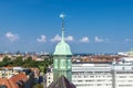 Overview of Copenhagen seen from Round Tower in Denmark