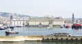 Overview of the docks at the port of Naples Royalty Free Stock Photo