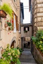 Overview of Fiuggi in Italy, Scenic sight in Fiuggi, province of Frosinone, Lazio, central Italy