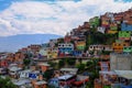 Overview of the houses in Comuna 13, Medellin Royalty Free Stock Photo