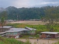 Overview of Kutubu area one of villages Royalty Free Stock Photo