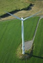 Overview of a lonely wind turbine Royalty Free Stock Photo