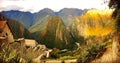 Overview of Machu Picchu Site Royalty Free Stock Photo