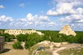 Overview of mayan site Royalty Free Stock Photo
