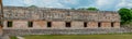 Overview of a Mayan Temple, in the archaeological area of Uxmal Royalty Free Stock Photo