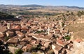 Overview of the medieval village from the Walls of Daroca, Zaragoza province, Aragon, Spain Royalty Free Stock Photo