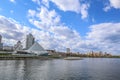 Milwaukee Art Museum at Lake Michigan Royalty Free Stock Photo