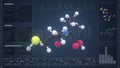 Overview of the molecule of captopril on the computer screen. 3d rendering