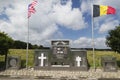 Overview of the monument at the temporary american cimetary in Foy-Recogne Royalty Free Stock Photo