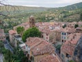 Overview of Moustiers-Sainte-Marie, France. Royalty Free Stock Photo