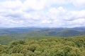 Overview of the National Park of Barbagia with limestone rocks and green forest hill, mountain. Central Sardinia, Italy, summer