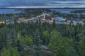 Old Town and Great Slave Lake at Yellowknife Royalty Free Stock Photo