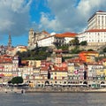 Overview of Old Town of Porto, Portugal Royalty Free Stock Photo