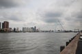 Overview over the nieuwe maas in Rotterdam