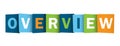 OVERVIEW overlapping letters banner