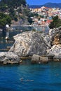 Overview on Parga Greece Royalty Free Stock Photo