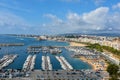 Overview port of Blanes at Coasta Brava, Spain Royalty Free Stock Photo