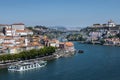 Overview from Porto downtown over Douro river