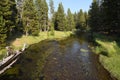 Overview prairie and rivers in Yellowstone National Park Royalty Free Stock Photo