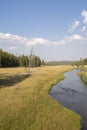 Overview prairie and rivers in Yellowstone National Park Royalty Free Stock Photo