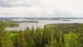 Overview at pÃÂ¤ijÃÂ¤nne lake from the struve geodetic arc at moun