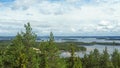 Overview at pÃÂ¤ijÃÂ¤nne lake from the struve geodetic arc at moun