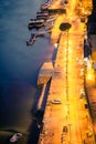 Overview of Ribeira and Douro river in Old Town of Porto