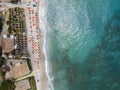 Overview of Ricadi Beach, Tower Marino, Vatican City, promontory aerial view, cliffs and sand