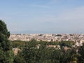 panoramic photo of the city of rome taken from a hill