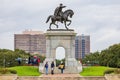 Overview of Sam Houston Statue at Hermann Park
