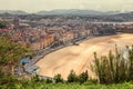 Overview of San Sebastian, at the entrance to the way of St. Jam Royalty Free Stock Photo