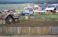 Overview of the siberian village of Khuzir on Olkhon Island, Baikal Lake, Russia Royalty Free Stock Photo