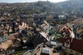 Overview of the Sighisoara Old Town or Citadel fortress Royalty Free Stock Photo