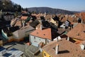 Overview of the Sighisoara Old Town or Citadel fortress Royalty Free Stock Photo