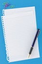 Overview Stationery Notepaper on Blue