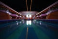 Overview of swimming pool in the deck Royalty Free Stock Photo