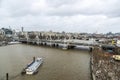 Overview of the Thames river in London, United Kingdom