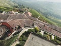 View of the small town in the Langhe Serralunga d`Alba Royalty Free Stock Photo