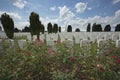 Overview of Tyne Cot cemetery Royalty Free Stock Photo