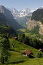 Overview of the Valley at Lauterbrunnen