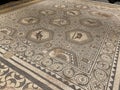 Overview of the Venatio Mosaic, Vallon Museum, Vaud Switzerland