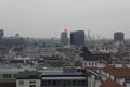 Overview of Vienna skyline in a cloudy day